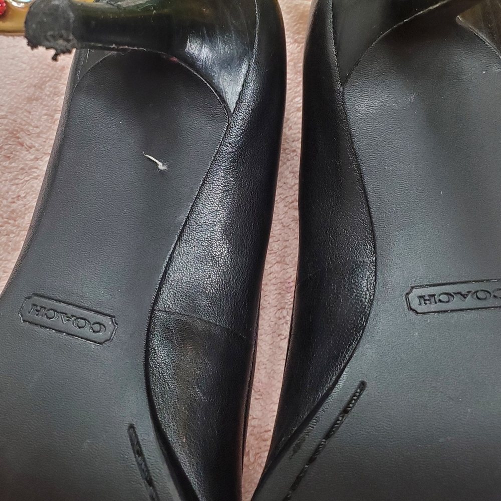 Coach heels Darlina color Black Leather - Picture 7 of 13